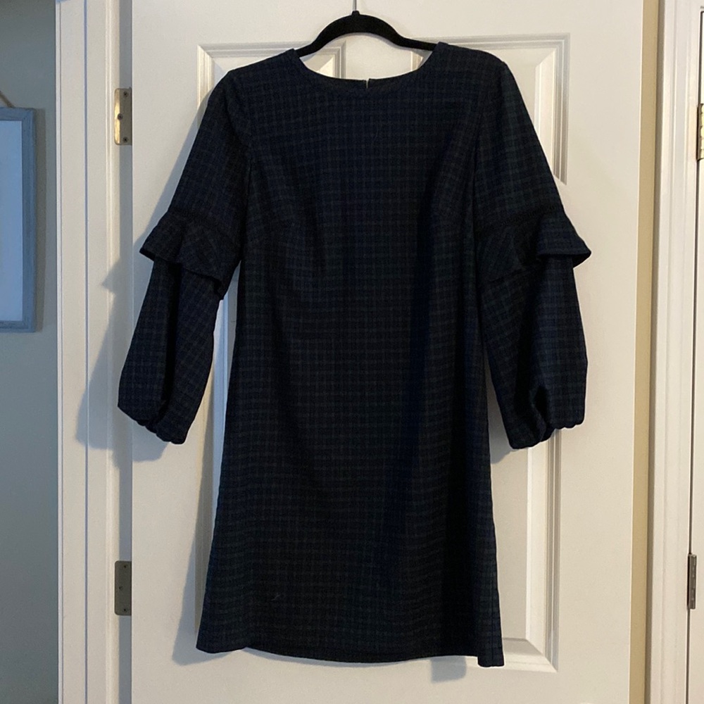 Loft tartan plaid shift dress